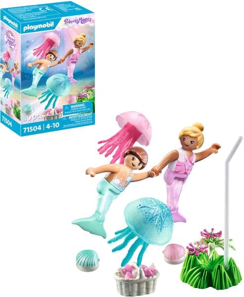 PLAYMOBIL 71504 - Princess Magic - Meerjungfrauen-Kinder mit Quallen