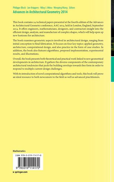 Produktbild: Advances in Architectural Geometry 2014