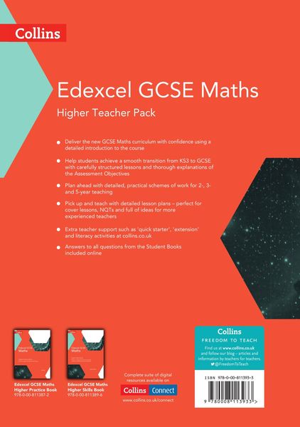 Produktbild: Collins GCSE Maths -- Edexcel GCSE Maths Higher Teacher Pack