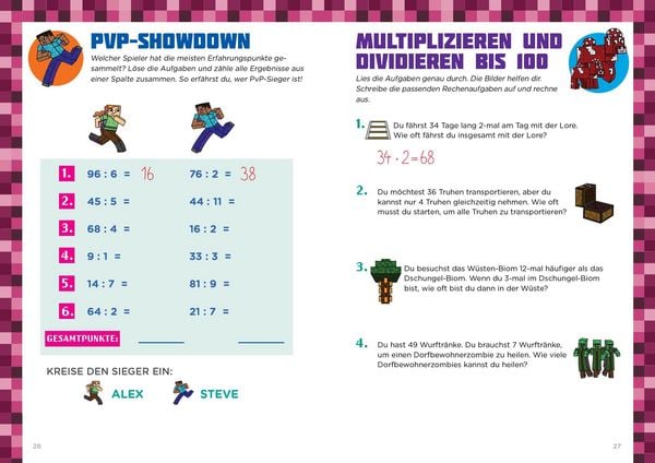 Produktbild: Mathe f&uuml;r Minecrafter - Textaufgaben
