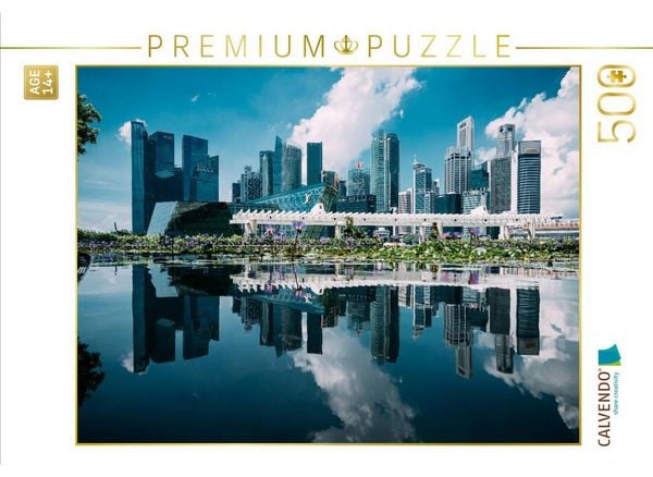 CALVENDO Puzzle Singapur Skyline | 500 Teile Lege-Größe 48 × 36 cm Foto-Puzzle für Erwachsene