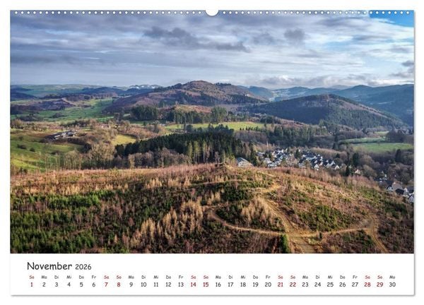 Produktbild: Das Sauerland bei Brilon aus der Vogelperspektive (Wandkalender 2026 DIN A2 quer), CALVENDO Monatskalender