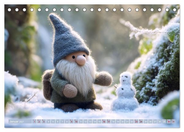 Produktbild: Wichtelgl&uuml;ck zwischen Wald und Wiese (Tischkalender 2027 DIN A5 quer), CALVENDO Monatskalender