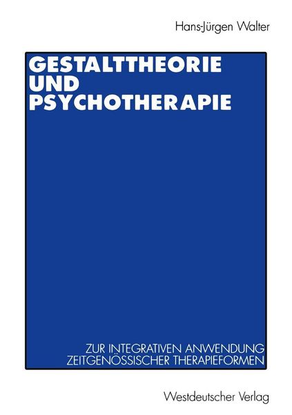 Produktbild: Gestalttheorie und Psychotherapie