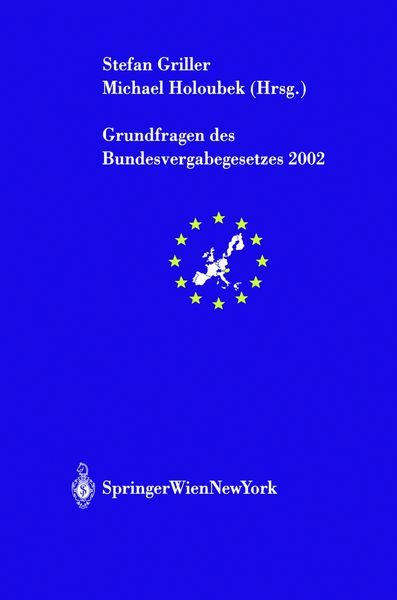 Produktbild: Grundfragen des Bundesvergabegesetzes 2002