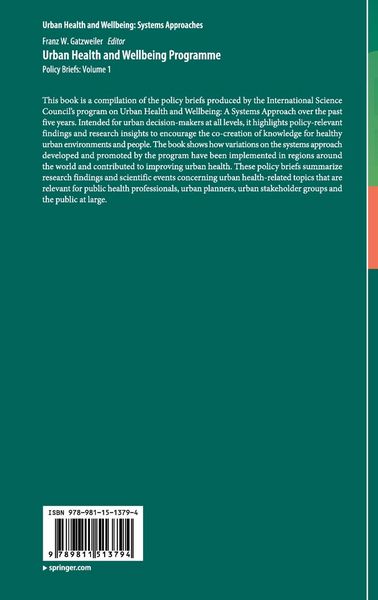 Produktbild: Urban Health and Wellbeing Programme