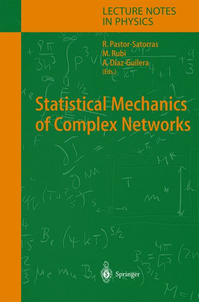 Produktbild: Statistical Mechanics of Complex Networks