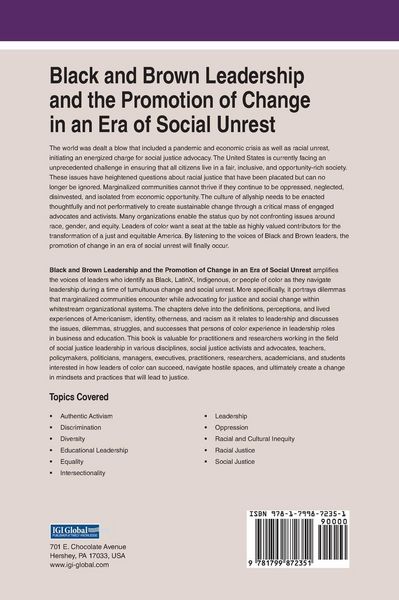 Produktbild: Black and Brown Leadership and the Promotion of Change in an Era of Social Unrest