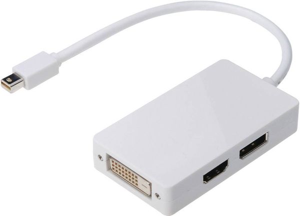 Digitus AK-340509-002-W DisplayPort / HDMI / DVI Adapter [1x Mini-DisplayPort Stecker - 1x DisplayPort Buchse, HDMI-Buch