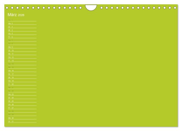 Produktbild: Bastel-Geburtstagskalender gr&uuml;n / Geburtstagskalender (Wandkalender 2026 DIN A4 quer), CALVENDO Monatskalender