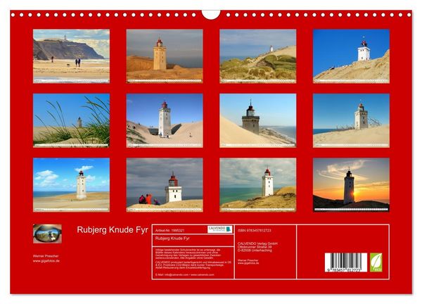 Produktbild: Rubjerg Knude Fyr (Wandkalender 2026 DIN A3 quer), CALVENDO Monatskalender