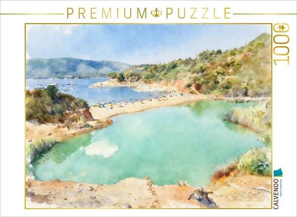 CALVENDO Puzzle Spiaggia di Terranera - Elba | 1000 Teile Lege-Größe 64x48cm Foto-Puzzle für glückliche Stunden