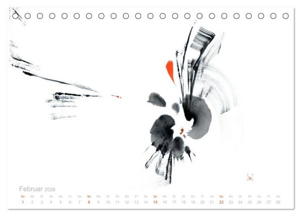 Produktbild: Simply Black and White/ Einfach Schwarz und Weiss - Kunst (Tischkalender 2026 DIN A5 quer), CALVENDO Monatskalender