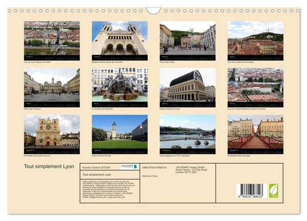 Produktbild: Tout simplement Lyon (Calendrier mural 2026 DIN A3 vertical), CALVENDO calendrier mensuel
