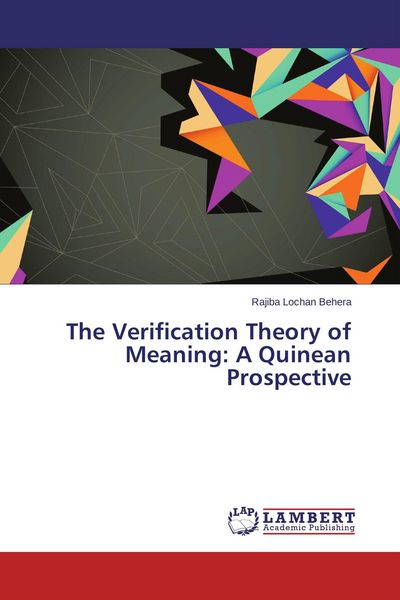 Produktbild: The Verification Theory of Meaning: A Quinean Prospective