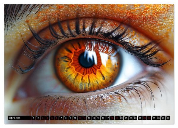 Produktbild: Iris Kunstkalender - Die faszinierende Welt der magischen Augen (hochwertiger Premium Wandkalender 2026 DIN A2 quer), Kunstdruck in Hochglanz