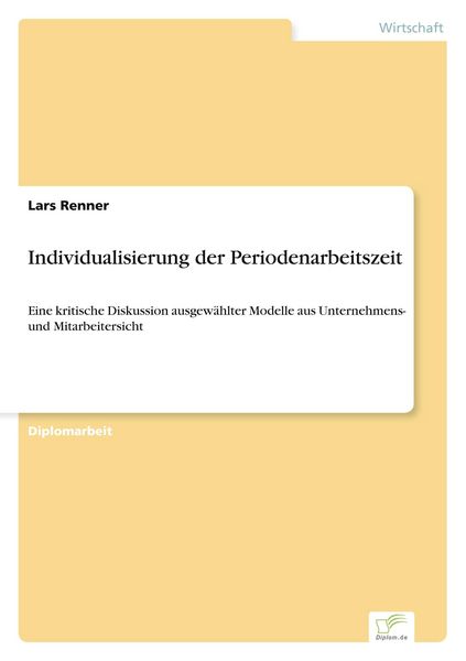 Produktbild: Individualisierung der Periodenarbeitszeit