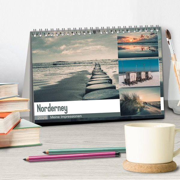 Produktbild: Mein Jahr auf Norderney (Tischkalender 2026 DIN A5 quer), CALVENDO Monatskalender