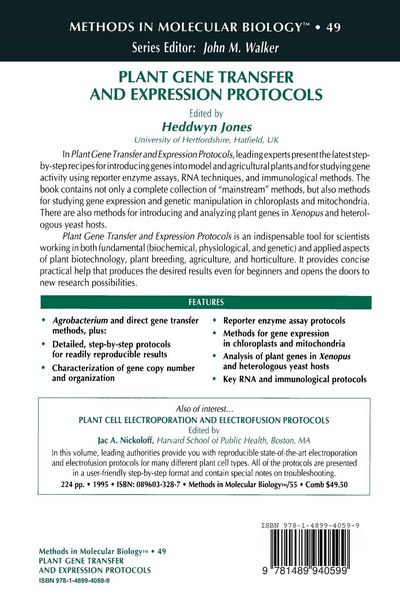 Produktbild: Plant Gene Transfer and Expression Protocols
