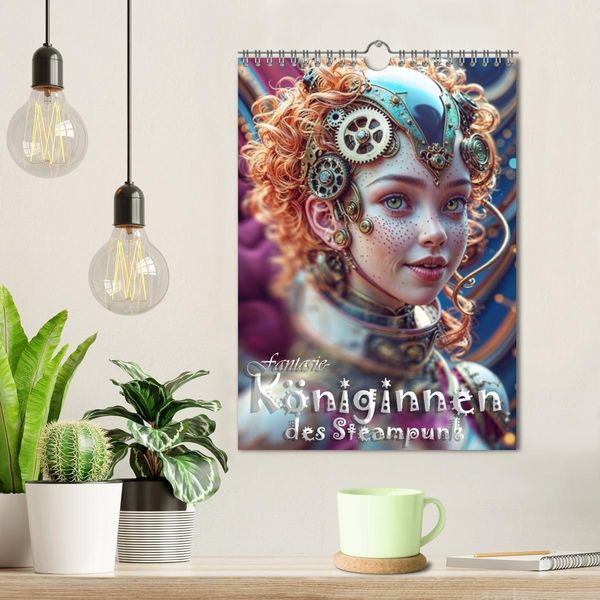 Produktbild: Fantasie-K&ouml;niginnen des Steampunk - Digitale Kunst (Wandkalender 2026 DIN A4 hoch), CALVENDO Monatskalender
