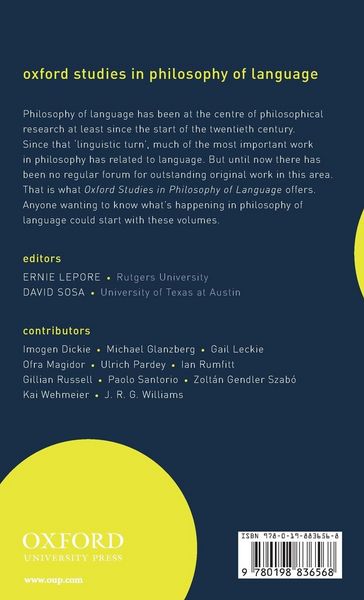 Produktbild: Oxford Studies in Philosophy of Language Volume 1