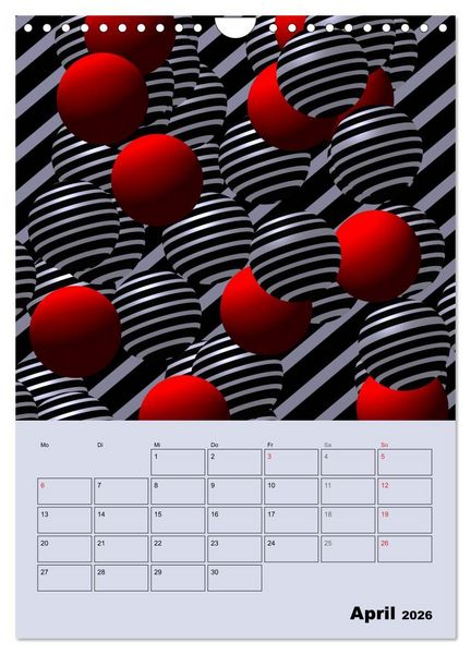 Produktbild: OpArt und mehr (Wandkalender 2026 DIN A4 hoch), CALVENDO Monatskalender