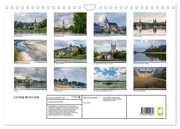Produktbild: Le long de la Loire (Calendrier mural 2026 DIN A4 vertical), CALVENDO calendrier mensuel