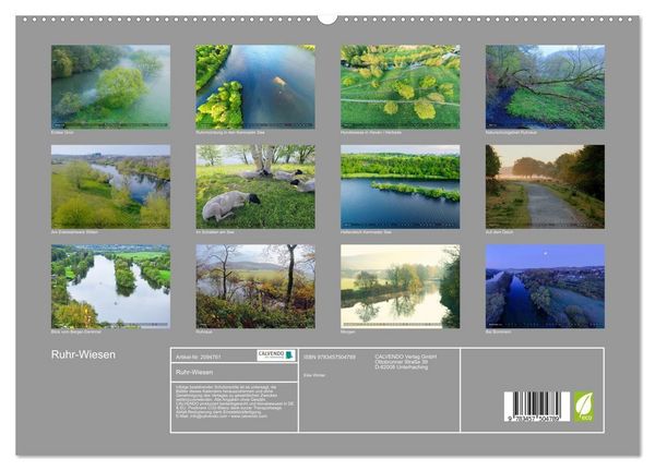 Produktbild: Ruhr-Wiesen (hochwertiger Premium Wandkalender 2026 DIN A2 quer), Kunstdruck in Hochglanz