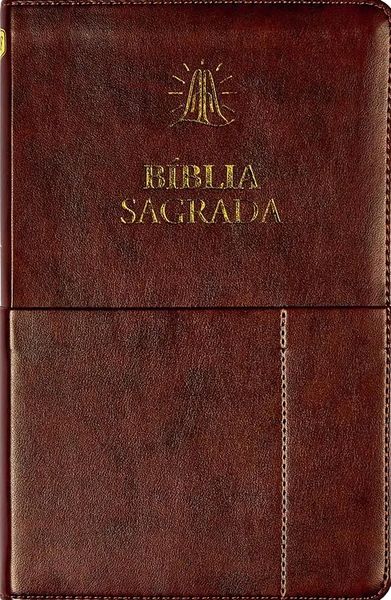 Produktbild: B&iacute;blia Sagrada ACF Slim, Capa luxo marrom com bolso