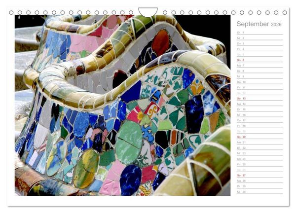 Produktbild: Kacheln und Mosaiken in Barcelona (Wandkalender 2026 DIN A4 quer), CALVENDO Monatskalender