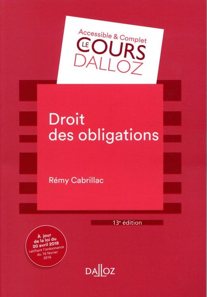 Produktbild: Droit des Obligations (13e Edition)