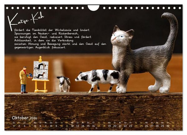 Produktbild: Yoga - Kleine Figur, gro&szlig;e Wirkung (Wandkalender 2026 DIN A4 quer), CALVENDO Monatskalender