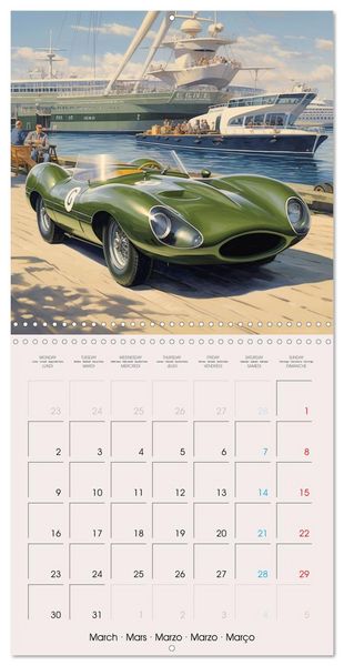 Produktbild: Voitures de course anciennes (Calendrier mural carr&eacute; 2026 30x30 cm) Calendrier double avec une page pour vos prises de notes