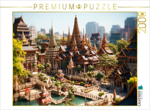 Produktbild: CALVENDO Puzzle Erinnert an Wat Phra Kaeo Bangkok Thailand | 2000 Teile Lege-Gr&ouml;&szlig;e 90x67cm Foto-Puzzle f&uuml;r gl&uuml;ckliche Stunden