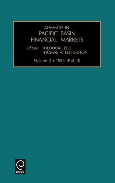 Produktbild: Advances in Pacific Basin Financial Markets
