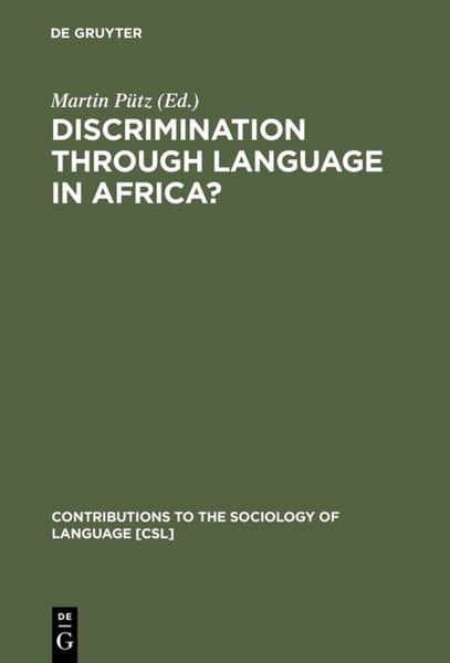Produktbild: Discrimination through Language in Africa?