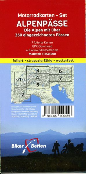 Produktbild: Motorradkarten-Set Alpenpässe