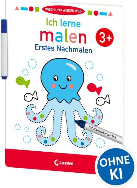 Wisch und wieder weg - Ich lerne malen 3+, Taschenbuch von , Loewe, 978-3-7432-0696-0
