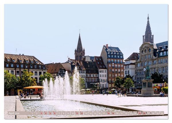 Produktbild: Strasbourg. Europa trifft Elsass: Architektur und Atmosph&auml;re (Wandkalender 2026 DIN A2 quer), CALVENDO Monatskalender