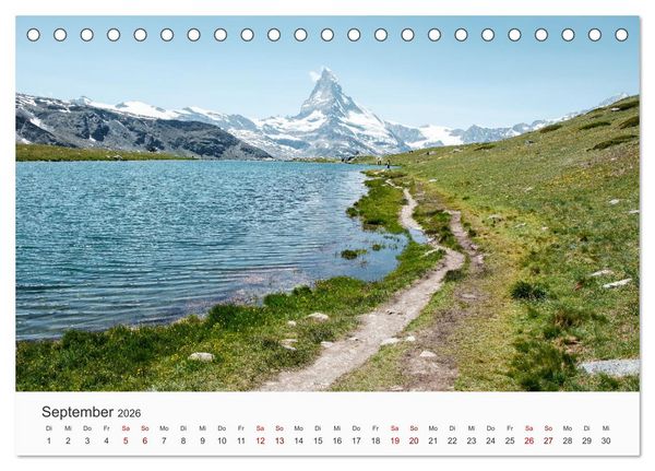 Produktbild: Matterhorn - Wahrzeichen der Schweiz (Tischkalender 2026 DIN A5 quer), CALVENDO Monatskalender