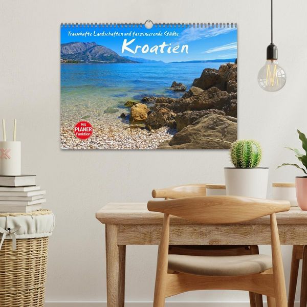 Produktbild: Kroatien - Traumhafte Landschaften und faszinierende St&auml;dte (Wandkalender 2026 DIN A3 quer), CALVENDO Monatskalender