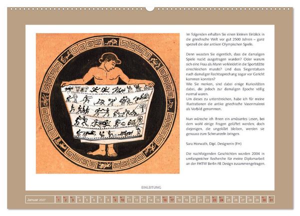 Produktbild: Kurioses im Antiken Olympia (hochwertiger Premium Wandkalender 2027 DIN A2 quer), Kunstdruck in Hochglanz