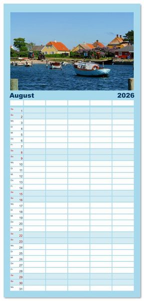 Produktbild: Familienplaner 2026 - Sams&ouml; die d&auml;nische Trauminsel im Kattegat mit 5 Spalten (Wandkalender, 21 x 45 cm) CALVENDO