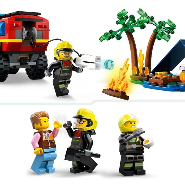 Produktbild: LEGO City 60412 Feuerwehrgeländewagen mit Rettungsboot, Feuerwehr-Spielzeug