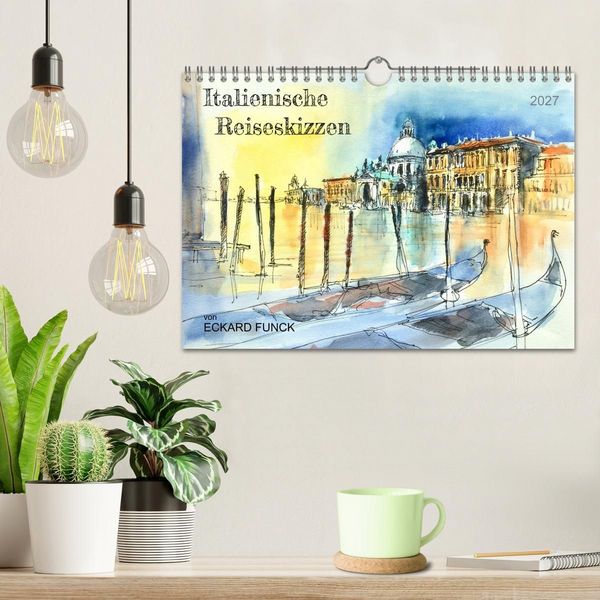 Produktbild: Italienische Reiseskizzen (Wandkalender 2027 DIN A4 quer), CALVENDO Monatskalender