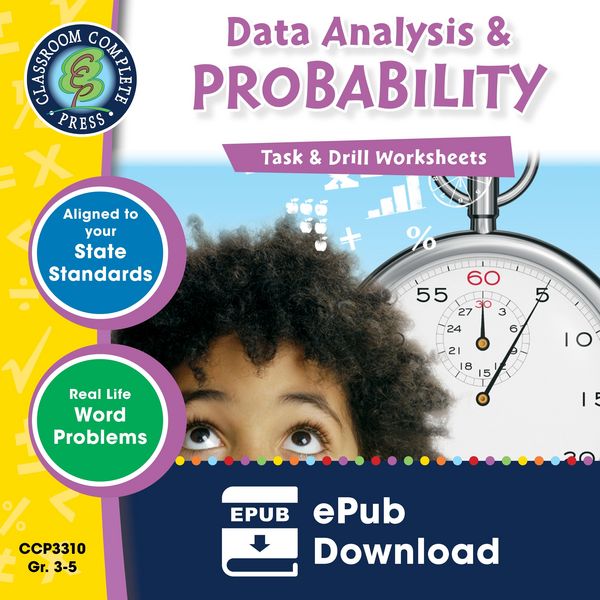 Produktbild: Data Analysis & Probability - Task & Drill Sheets Gr. 3-5