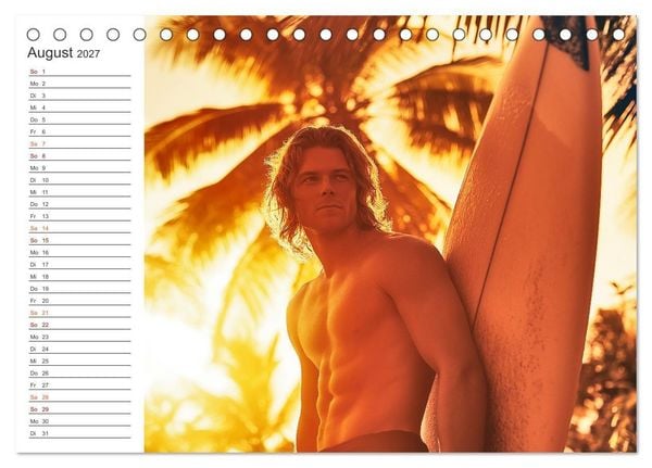 Produktbild: Hot Beach Boys (Tischkalender 2027 DIN A5 quer), CALVENDO Monatskalender