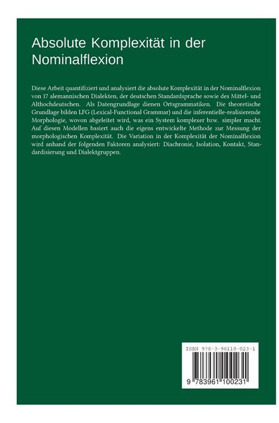 Produktbild: Absolute Komplexit&auml;t in der Nominalflexion