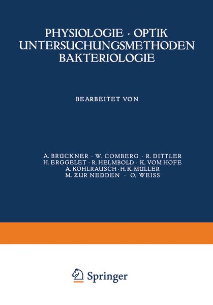 Produktbild: Physiologie &middot; Optik Untersuchungsmethoden Bakteriologie