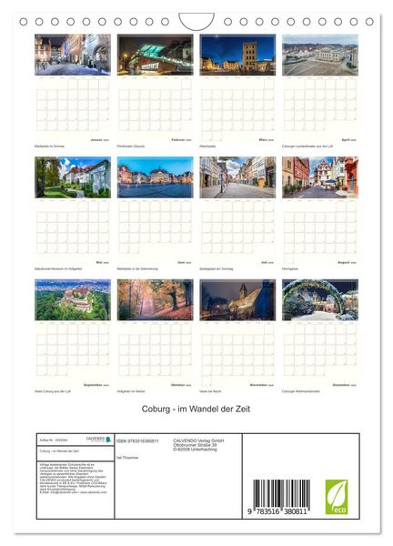 Produktbild: Coburg - im Wandel der Zeit (Wandkalender 2026 DIN A4 hoch), CALVENDO Monatskalender